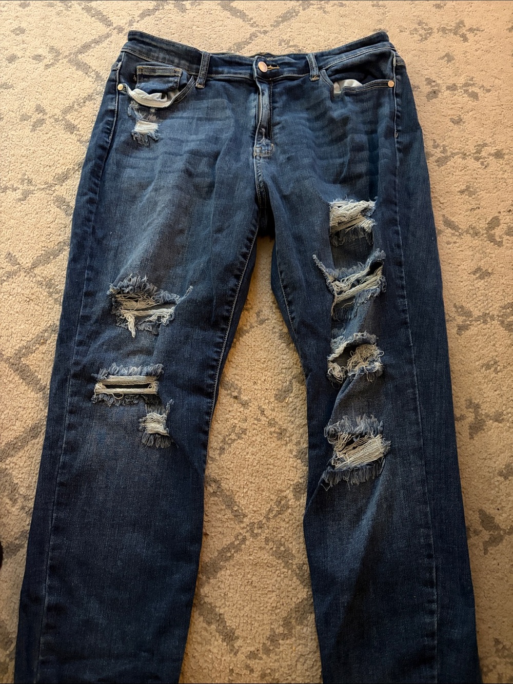 Judy Blue Dark Blue Boyfriend Jeans